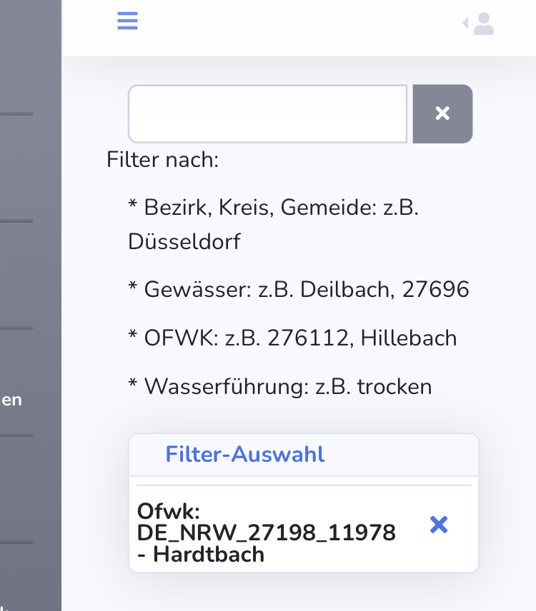 Übernahme eines Filterkriteriums