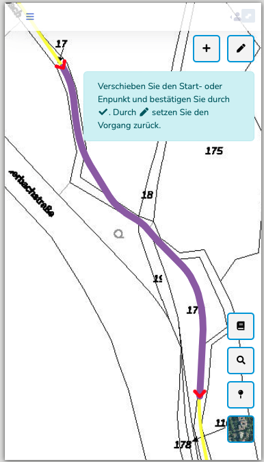 Bearbeitung einer Erfassungsstelle