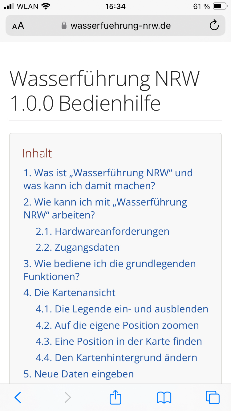 Browserfenster mit Benutzerhilfe